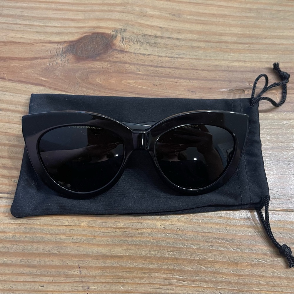 DIFF “Alisa” Black Cat-Eye Sunglasses